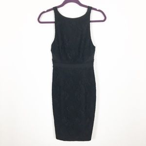 GUESS by MARCIANO 0 Black Lace Overlay Body Con Dress